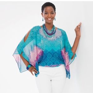 CHICO'S MAJESTIC WASH MESH TOP NEW!